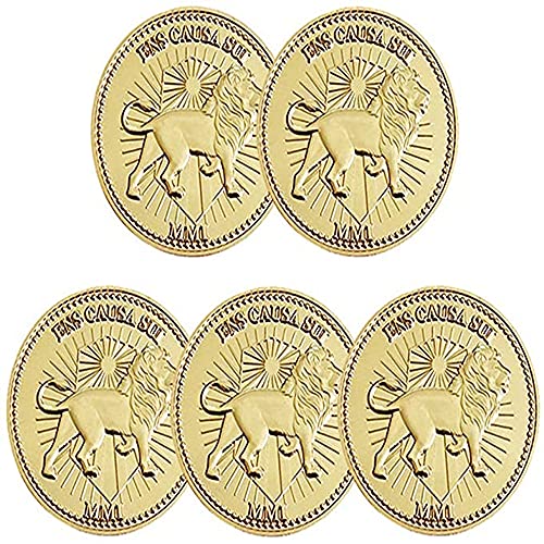 damdos Halloween Prop for John Wick Cosplay Coin Gold Blood Oath Marker Keanu Reeves Cosplay Props (5pcs Coin) von damdos