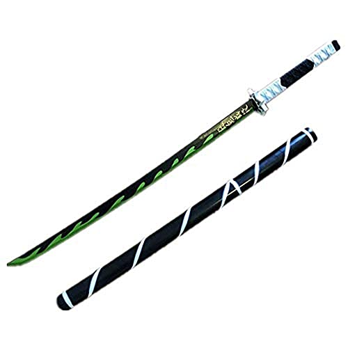 damdos Halloween Requisiten für Killerdämon, 80cm Tomioka Giyuu Kamado Tanjirou Cosplay Schwert PU Schaum Cosplay Schwert für Weihnachten Geburtstag Geschenke (Shinazugawa Sanemi) von damdos