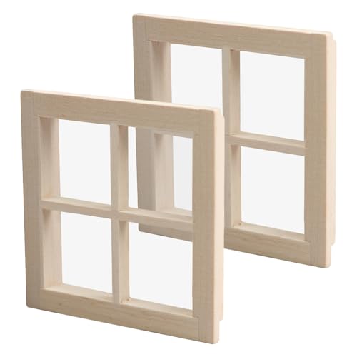 Puppenhaus Möbel, Dancepandas 2 Stück Puppenhaus Zubehö Holzfensterrahmen Modelle 1:12 Puppenhaus Fenster Winziges Fenster Bastelzubehör Spielzeug für Puppenhäuser Dekoration Puppenhaus Möbel, Dancepandas 2 Stück Puppenhaus Zubehö Holzfensterrahmen Modelle 1:12 Puppenhaus Fenster Winziges Fenster Bastelzubehör Spielzeug für Puppenhäuser Dekoration von dancepandas