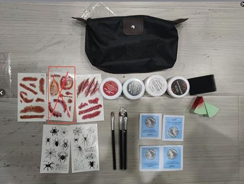 19 Stück schminke Halloween Set,Halloween schminke Erwachsene,Halloween schminke schwarz Weiss rot,Zombie Vampir Clown schminke theaterschminke Halloween 19 Stück schminke Halloween Set,Halloween schminke Erwachsene,Halloween schminke schwarz Weiss rot,Zombie Vampir Clown schminke theaterschminke Halloween von daqoupzi