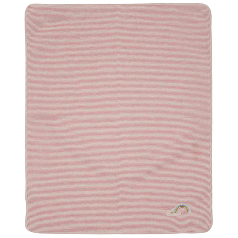 Babydecke JUWEL - REGENBOGEN (70x90) in rosa von david fussenegger