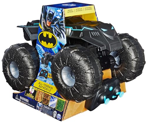 DC Batman All-Terrain Batmobile, ferngesteuertes Amphibienfahrzeug für Land und Wasser mit Platz für 1x 10cm Batman-Actionfigur von DC