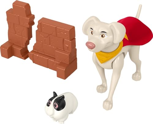 League of Super Pets Fisher-Price DC Super Pets HGL12 - DC Action Pack Krypto Figurenset mit Hund und Zubehör, Spielzeug für Kinder ab 3 Jahren von Fisher-Price