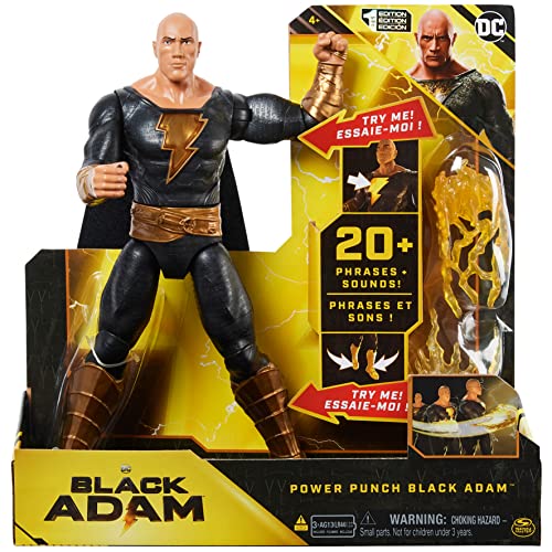 DC Comics, Power Punch Black Adam Actionfigur, 30 cm, 20+ Sätze und Geräusche, leuchtet mit 2 Zubehörteilen, Black Adam Movie Collectible Kids Toys für Jungen und Mädchen ab 3 Jahren DC Comics, Power Punch Black Adam Actionfigur, 30 cm, 20+ Sätze und Geräusche, leuchtet mit 2 Zubehörteilen, Black Adam Movie Collectible Kids Toys für Jungen und Mädchen ab 3 Jahren von DC Comics