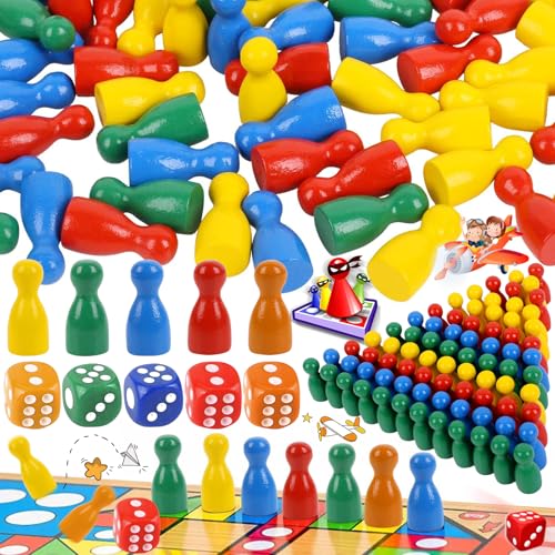 dcas 105 Stück Halmakegel Aus Holz Bunte Spielfiguren Schachfiguren, Bunte Spielfiguren Set, Holz Spielfiguren Für Brettspiele Zubehör, Bunte Spielfiguren Aus Holz Für Brettspiele (5 Bunt Würfel) dcas 105 Stück Halmakegel Aus Holz Bunte Spielfiguren Schachfiguren, Bunte Spielfiguren Set, Holz Spielfiguren Für Brettspiele Zubehör, Bunte Spielfiguren Aus Holz Für Brettspiele (5 Bunt Würfel) von dcas