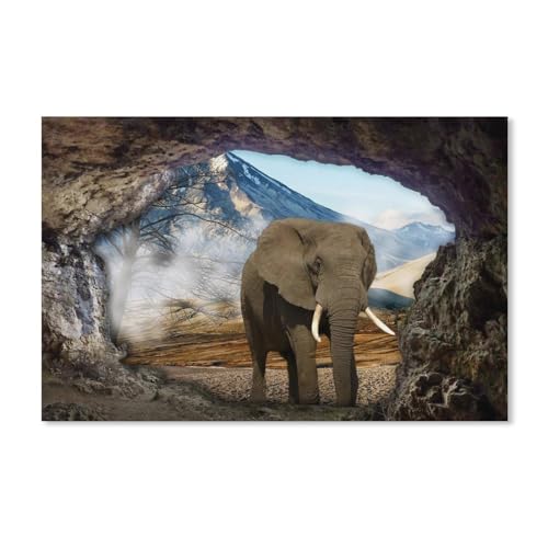 1000 Stück Puzzle，Afrika Thailand Elefant，Erwachsene Papier Puzzles, Kinder Entdecken Sie Kreativität Wandkunst Dekor Spielzeug（50x70cm）-27 von dcobs
