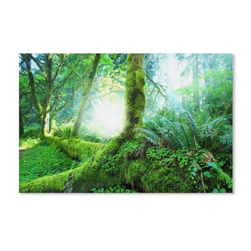 1000 Stück Puzzle，Tropischer Wald, Bäume, Moos，Erwachsene Kinder Holzs pielzeug Lernspiel（75x50cm）-A231 von dcobs