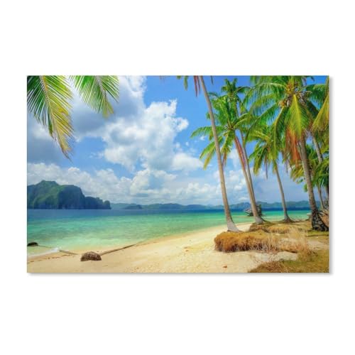 Puzzle，Tropische Küste, Strand, Küste, Meer, Palmen，Für Kinder Und Erwachsene Karton Personalisiertes Puzzle-Spaß-Spiel 1000pcs（50x70cm）-167 von dcobs