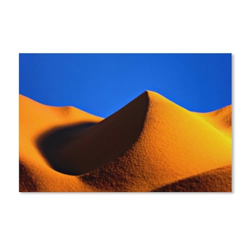 Puzzle 1000 Teile Landschaft Erwachsene Puzzle Holz Puzzle 3D Klassisches Puzzle，Goldsand, Wüste, Hügel，DIY Moderne Kunst Hauptdekor（75x50cm）-A37 von dcobs