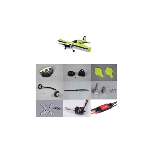 ddHaKX 1100 mm V2 Teileliste Propeller Spinner Cowl Motor Shaft Mount Board Landing Gear ESC RC Flugzeug Modellflugzeug (Hinterradgetriebe-Set) von ddHaKX