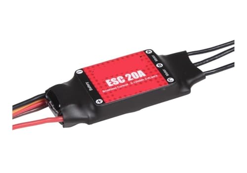 ddHaKX 1220 mm Trainer Teile Propeller Spinner Motorwelle Mount Board Landewerk ESC RC Flugzeug Modell Flugzeug Flugzeug (20A ESC (XT60 3,5 mm)) von ddHaKX