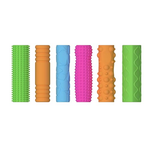 ddLUCK Silikon Sensorik Textured bleistifte Stiftgriffe Fidget Toys, 24 Pack in Vier Größen zur Kinder und Erwachsene mit Autismus ADHS Stress Anxiety für das Klassenzimmer Schule Büro von ddLUCK
