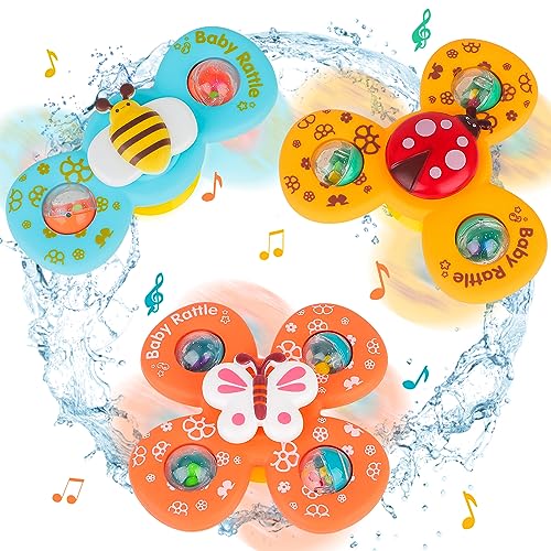 deAO 3 Stück Saugnapf Spielzeug, Kinder Wasserspielzeug, Baby Badespielzeug, Drehspielze ab 3 Monate,1 Jahr Sensorisches Geschenke deAO 3 Stück Saugnapf Spielzeug, Kinder Wasserspielzeug, Baby Badespielzeug, Drehspielze ab 3 Monate,1 Jahr Sensorisches Geschenke von deAO