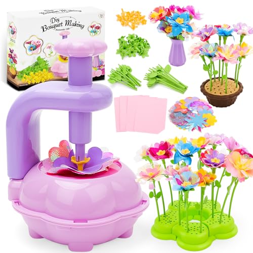 deAO DIY Blumen Bastelset Kinder, Kreatives Blumenstrauß Basteln für Mädchen & Jungen 3-12 Jahre, Pädagogisches Spielzeug für Freizeitspaß, Geburtstag und Kindertag, Kreatives Geschenk von deAO