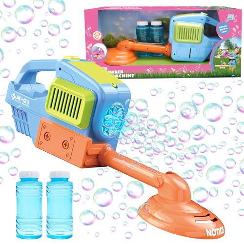 deAO Elektrische Seifenblasenmaschine, Kinder Rasenmäher Bubble Machine mit 200ml Seifenblasenwasser, Geräusch, LED Licht, Sommer Gartenspielzeug Outdoor Spielzeug ab 1 2 3 Jahre (Grün) von deAO