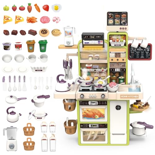 deAO Kinderküche Spielküche, Kunststoff Kinder-Küchenspielset mit Licht Ton Wasser Dampf und Küchenzubehör Herd Spüle Backofen Essen Küche Spielzeug Spielzeugküche für Kinder ab 3 Jahren | Grün deAO Kinderküche Spielküche, Kunststoff Kinder-Küchenspielset mit Licht Ton Wasser Dampf und Küchenzubehör Herd Spüle Backofen Essen Küche Spielzeug Spielzeugküche für Kinder ab 3 Jahren | Grün von deAO