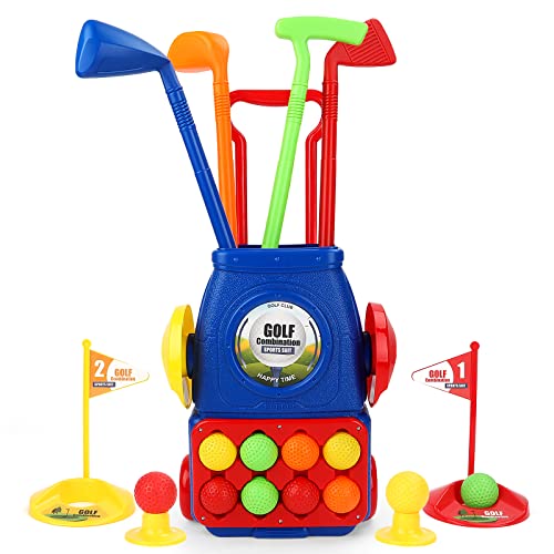 deAO Minigolf Set Kinder 3-8 Jahre, 17-teiliges Indoor/Outdoor Golfspielzeug mit Rollenkoffer, 4 Schlägern & 8 Bällen, Inkl. 2 Übungslöchern & 2 Bases | Geschenk für Jungen/Mädchen (Dunkelblau) deAO Minigolf Set Kinder 3-8 Jahre, 17-teiliges Indoor/Outdoor Golfspielzeug mit Rollenkoffer, 4 Schlägern & 8 Bällen, Inkl. 2 Übungslöchern & 2 Bases | Geschenk für Jungen/Mädchen (Dunkelblau) von deAO