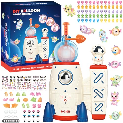 deAO Nano Tape Bubbles Set, DIY Bubble Tape Nano Klebeband mit Raketenballon Pump, Stretch Bubbles und Aufkleberzubehör, DIY Bastel Kreatives Spielzeug für Kinder von deAO
