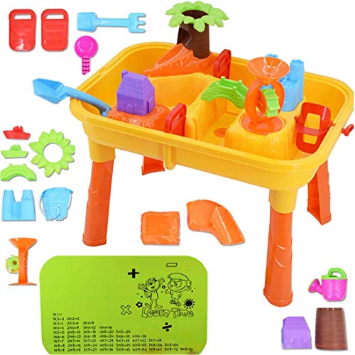 deAO Sand Wassertisch Sandspielzeug Kinder und Spieltisch 2 in1, inkl Spieltischmatte, Eimer, Schaufel, Wasserrad Sandkasten Spielzeug für Garden Beach Indoor Unisex deAO Sand Wassertisch Sandspielzeug Kinder und Spieltisch 2 in1, inkl Spieltischmatte, Eimer, Schaufel, Wasserrad Sandkasten Spielzeug für Garden Beach Indoor Unisex von deAO