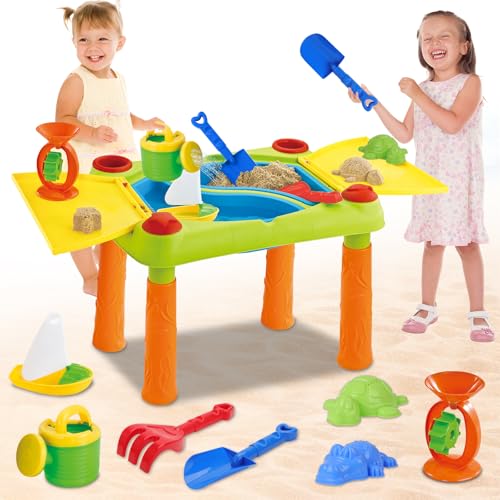 deAO Wasserspieltisch für Kinder, Outdoor & Indoor Kunststoff Wasserspielzeug mit Sandkasten Spielzeug Sicherheit & Kreativität, Multifunktional & Einfach zu Montieren,100 x 48 x 46 Centimeters deAO Wasserspieltisch für Kinder, Outdoor & Indoor Kunststoff Wasserspielzeug mit Sandkasten Spielzeug Sicherheit & Kreativität, Multifunktional & Einfach zu Montieren,100 x 48 x 46 Centimeters von deAO