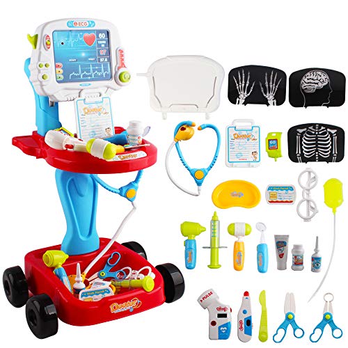 deAO Toys Little Doctor tragbares Krankenhaus-Spielset für Kinder, für Rollenspiele, mit Zubehör deAO Toys Little Doctor tragbares Krankenhaus-Spielset für Kinder, für Rollenspiele, mit Zubehör von deAO