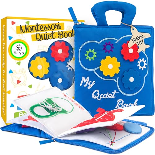 deMoca Lernbuch für Kleinkinder - Montessori Mitmachbuch Uhrzeit & Schnürsenkel - Stoffbuch für Unterwegs - pädagogisches ruhiges Buch - Sensorische Beschäftigung Kinder ab 3 Jahre Mädchen & Jungen deMoca Lernbuch für Kleinkinder - Montessori Mitmachbuch Uhrzeit & Schnürsenkel - Stoffbuch für Unterwegs - pädagogisches ruhiges Buch - Sensorische Beschäftigung Kinder ab 3 Jahre Mädchen & Jungen von deMoca
