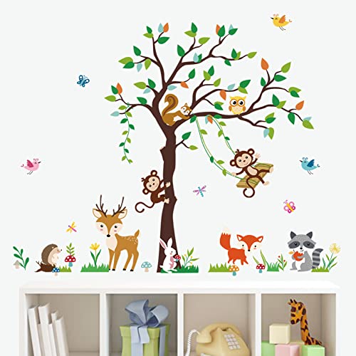 decalmile Wandtattoo Baum Waldtiere Affen Wandsticker Tiere Hirsch Fuchs Wandaufkleber Kinderzimmer Babyzimmer Schlafzimmer Wanddeko decalmile Wandtattoo Baum Waldtiere Affen Wandsticker Tiere Hirsch Fuchs Wandaufkleber Kinderzimmer Babyzimmer Schlafzimmer Wanddeko von decalmile
