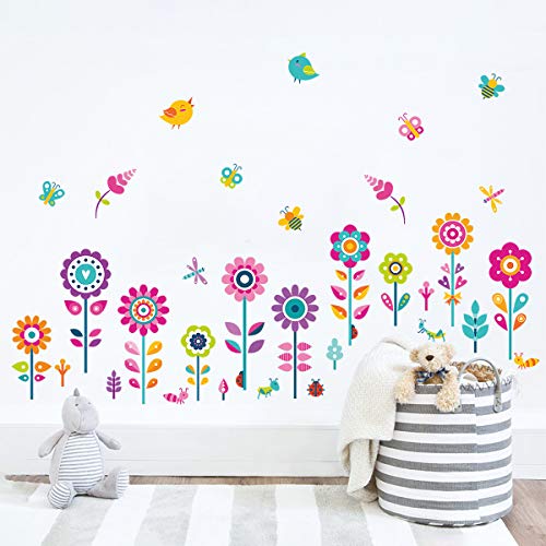 decalmile Wandtattoo Bordüre Bunte Blumen Wandsticker Schmetterlinge Kinderzimmer Wandaufkleber Babyzimmer Schlafzimmer Klassenzimmer Wanddeko decalmile Wandtattoo Bordüre Bunte Blumen Wandsticker Schmetterlinge Kinderzimmer Wandaufkleber Babyzimmer Schlafzimmer Klassenzimmer Wanddeko von decalmile