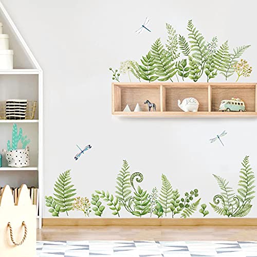 decalmile Wandtattoo Bordüre Grüne Farn Pflanze Wandsticker Tropische Blätter Libelle Wandaufkleber Wohnzimmer Schlafzimmer Wanddeko decalmile Wandtattoo Bordüre Grüne Farn Pflanze Wandsticker Tropische Blätter Libelle Wandaufkleber Wohnzimmer Schlafzimmer Wanddeko von decalmile