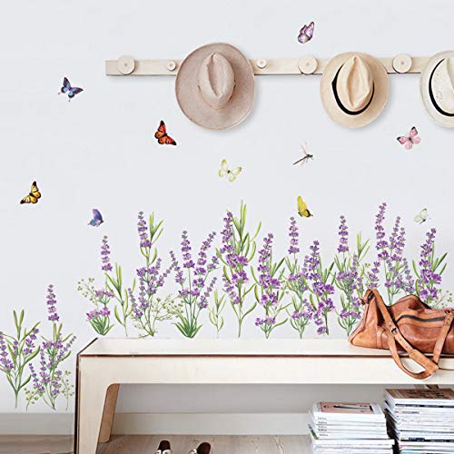 decalmile Wandtattoo Bordüre Lila Lavendel Blumen Wandsticker Blumenwiese Gras Wandaufkleber Wohnzimmer Schlafzimmer Wanddeko decalmile Wandtattoo Bordüre Lila Lavendel Blumen Wandsticker Blumenwiese Gras Wandaufkleber Wohnzimmer Schlafzimmer Wanddeko von decalmile