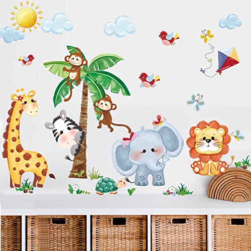 decalmile Wandtattoo Dschungel Tiere Baum Wandaufkleber Giraffe Löwe Affen Wandsticker Babyzimmer Kinderzimmer Wohnzimmer Wanddeko decalmile Wandtattoo Dschungel Tiere Baum Wandaufkleber Giraffe Löwe Affen Wandsticker Babyzimmer Kinderzimmer Wohnzimmer Wanddeko von decalmile