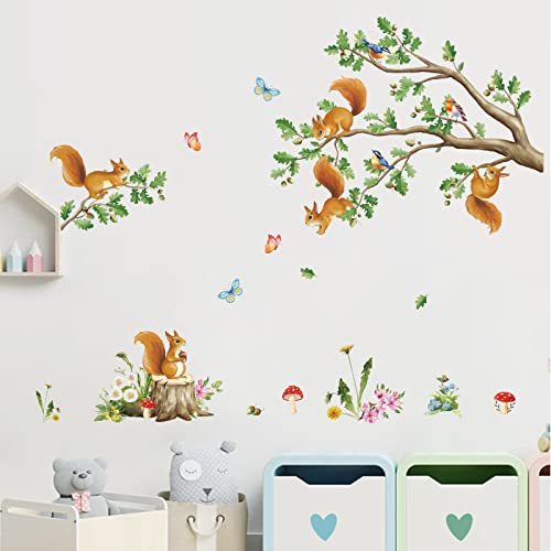 decalmile Wandtattoo Eichhörnchen AST Wandaufkleber Waldtiere Baum Zweige Wandsticker Kinderzimmer Babyzimmer Wohnzimmer Wanddeko decalmile Wandtattoo Eichhörnchen AST Wandaufkleber Waldtiere Baum Zweige Wandsticker Kinderzimmer Babyzimmer Wohnzimmer Wanddeko von decalmile