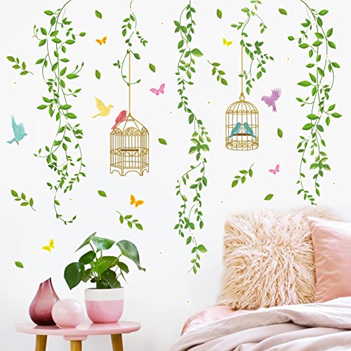 decalmile Wandtattoo Hängende Rebe Wandaufkleber Grüne Blätter Vögel Wandsticker Wohnzimmer Schlafzimmer Sofa TV Hintergrund Wanddeko decalmile Wandtattoo Hängende Rebe Wandaufkleber Grüne Blätter Vögel Wandsticker Wohnzimmer Schlafzimmer Sofa TV Hintergrund Wanddeko von decalmile