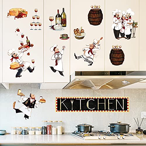 decalmile Wandtattoo Küche Chef Wandaufkleber Wein Kochen Wandsticker Küche Esszimmer Restaurant Wanddeko decalmile Wandtattoo Küche Chef Wandaufkleber Wein Kochen Wandsticker Küche Esszimmer Restaurant Wanddeko von decalmile