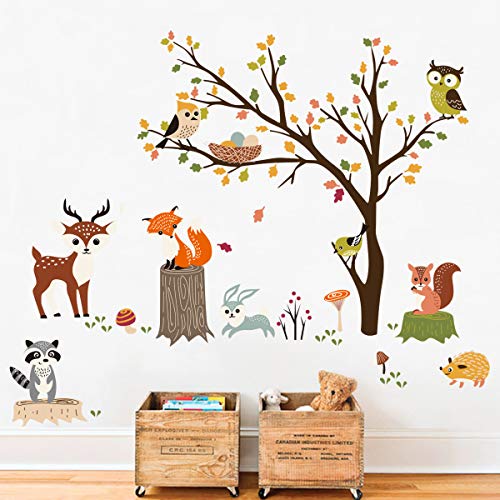 decalmile Wandtattoo Waldtiere Baum Wandsticker Eule Fuchs Hirsch Wandaufkleber Kinderzimmer Babyzimmer Schlafzimmer Wanddeko decalmile Wandtattoo Waldtiere Baum Wandsticker Eule Fuchs Hirsch Wandaufkleber Kinderzimmer Babyzimmer Schlafzimmer Wanddeko von decalmile