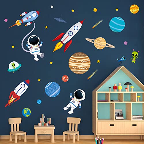decalmile Wandtattoo Weltraum Jungen Wandaufkleber Raketen Planeten Astronaut Wandsticker Babyzimmer Kinderzimmer Schlafzimmer Wanddeko decalmile Wandtattoo Weltraum Jungen Wandaufkleber Raketen Planeten Astronaut Wandsticker Babyzimmer Kinderzimmer Schlafzimmer Wanddeko von decalmile