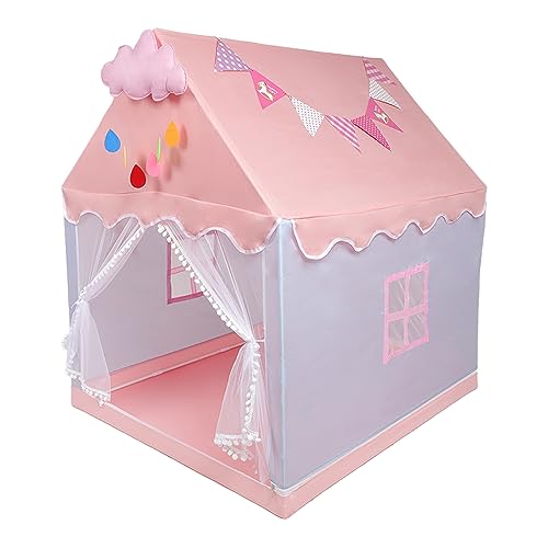 Spielzelt Prinzessin für Mädchen,Kinderzelt Rosa Burg Große Prinzessin Spielhaus Kinderhaus Traumschloss Indoor für Kinder Spielzelt Prinzessin für Mädchen,Kinderzelt Rosa Burg Große Prinzessin Spielhaus Kinderhaus Traumschloss Indoor für Kinder von decalsweet