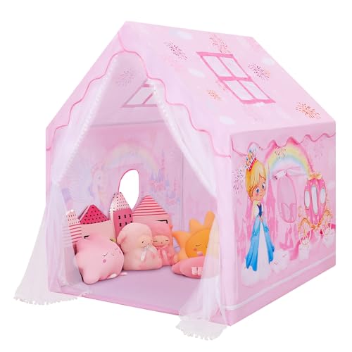 decalsweet Kinderzelt Indoor Spielhaus für Jungen Mädchen, Kinderspielhaus Große mit Fenstern & Tragetasche, Spielzelt Kinder Indoor und Outdoor für Kinderzimmer Spielzimmer Garten, Prinzessin Schloss decalsweet Kinderzelt Indoor Spielhaus für Jungen Mädchen, Kinderspielhaus Große mit Fenstern & Tragetasche, Spielzelt Kinder Indoor und Outdoor für Kinderzimmer Spielzimmer Garten, Prinzessin Schloss von decalsweet