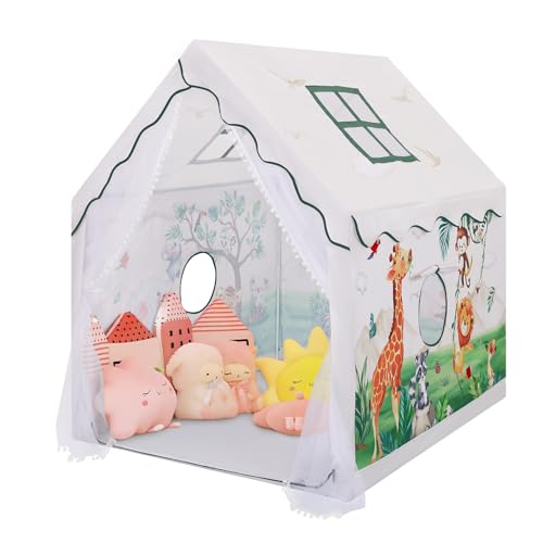 decalsweet Kinderzelt Indoor Spielhaus für Jungen Mädchen, Kinderspielhaus Große mit Fenstern & Tragetasche, Spielzelt Kinder Indoor und Outdoor für Kinderzimmer Spielzimmer Garten, Tierische Party decalsweet Kinderzelt Indoor Spielhaus für Jungen Mädchen, Kinderspielhaus Große mit Fenstern & Tragetasche, Spielzelt Kinder Indoor und Outdoor für Kinderzimmer Spielzimmer Garten, Tierische Party von decalsweet