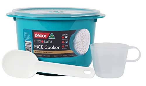 Décor Microsafe Dampfgarer für Reis- und Gemüse, 2,75 l, BPA-frei, Mikrowellenbehälter, Dampfentlüftung, spülmaschinenfest von décor