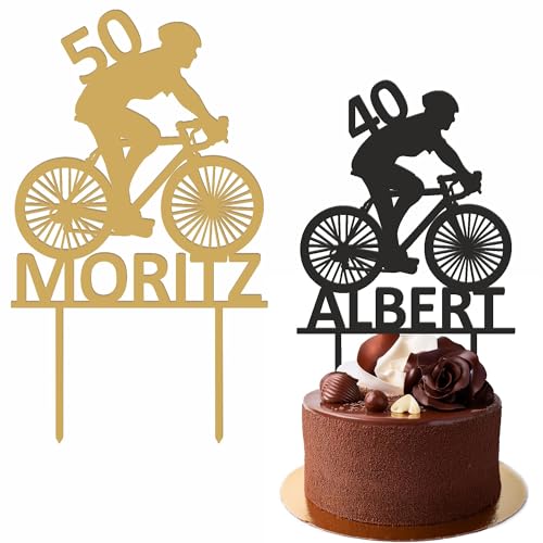 decoresca Personalisierte Kuchendeko Geburtstag, Personalisiert mit Alter, Name & Farbe, Fahrrad Thema, Radfahrer, Happy Birthday Tortenaufsatz, Kuchendekoration, Tortenstecker in Acryl & Sperrholz decoresca Personalisierte Kuchendeko Geburtstag, Personalisiert mit Alter, Name & Farbe, Fahrrad Thema, Radfahrer, Happy Birthday Tortenaufsatz, Kuchendekoration, Tortenstecker in Acryl & Sperrholz von decoresca