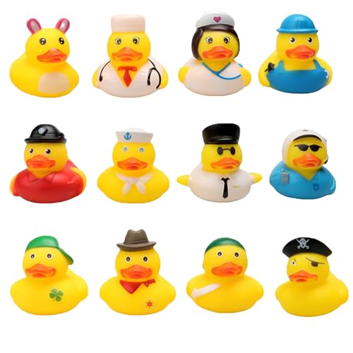 deegbbyi 12 Stück Badespielzeug Baby, Gummi Badeenten, Baby Bade Enten, Badewannenspielzeug, Infant Bathtime Schwimmenden Gummi Dusche Spielzeug, für Kinder, Babydusche, Kindergeburtstagpartys deegbbyi 12 Stück Badespielzeug Baby, Gummi Badeenten, Baby Bade Enten, Badewannenspielzeug, Infant Bathtime Schwimmenden Gummi Dusche Spielzeug, für Kinder, Babydusche, Kindergeburtstagpartys von deegbbyi