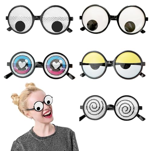 deegbbyi 5 Stück Party Brille, Lustige Partybrillen, Gespenstische Brillen, Coole Lustige Party Brillen, Foto Requisite, Perfekt für Jungen und Mädchen Cosplay, Halloween und Kostümpartys von deegbbyi