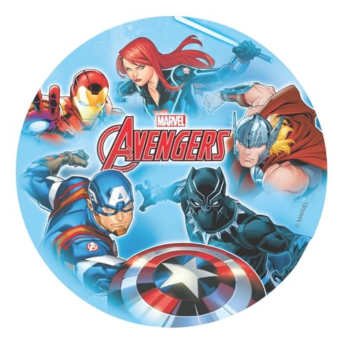Dekora, Essbares Blatt für Geburtstagstortendekoration, Design für Geburtstagstorten, Essbare Scheibe 20 CM (Avengers) Dekora, Essbares Blatt für Geburtstagstortendekoration, Design für Geburtstagstorten, Essbare Scheibe 20 CM (Avengers) von dekora