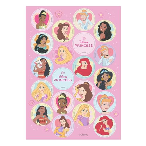 Dekora, Disney-Prinzessinnen Mini-Oblaten, Essbare Dekorationen für Cupcakes, Muffins und Plätzchen, Rund 3,4 CM Dekora, Disney-Prinzessinnen Mini-Oblaten, Essbare Dekorationen für Cupcakes, Muffins und Plätzchen, Rund 3,4 CM von dekora