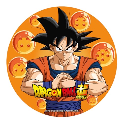 Dekora, Essbare Dragon Ball-Tortenaufleger, Kuchendekoration für Kindergeburtstag, Son Goku-Design, Tortendeko für Kuchen und Desserts, Runder Cake Topper Ø 20 cm Dekora, Essbare Dragon Ball-Tortenaufleger, Kuchendekoration für Kindergeburtstag, Son Goku-Design, Tortendeko für Kuchen und Desserts, Runder Cake Topper Ø 20 cm von dekora