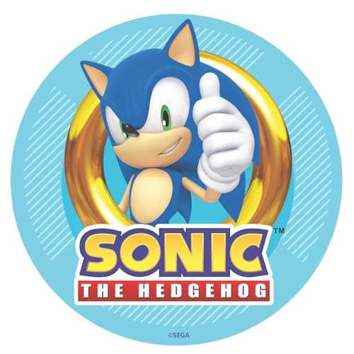 Dekora, Essbare Sonic-Tortenaufleger, Kuchendekoration für Kindergeburtstag, Sonic-Design, Tortendeko für Kuchen und Desserts, Runder Cake Topper Ø 20 cm Dekora, Essbare Sonic-Tortenaufleger, Kuchendekoration für Kindergeburtstag, Sonic-Design, Tortendeko für Kuchen und Desserts, Runder Cake Topper Ø 20 cm von dekora
