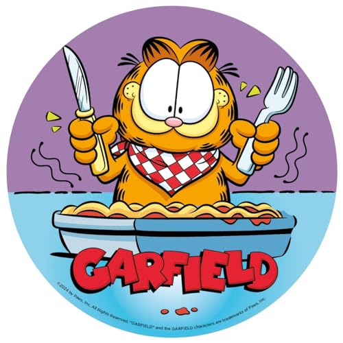 Dekora, Garfield, Tortenaufleger aus Esspapier, Essbares Geburtstagsdeko, Runde Kuchendekoration, 20 CM Dekora, Garfield, Tortenaufleger aus Esspapier, Essbares Geburtstagsdeko, Runde Kuchendekoration, 20 CM von dekora