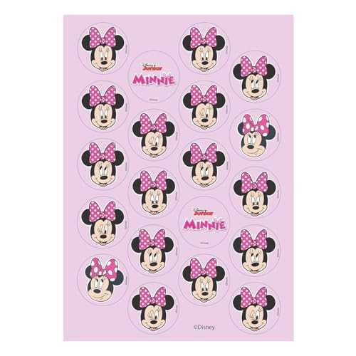 Dekora, Minnie Maus Mini-Oblaten, Essbare Dekorationen für Cupcakes, Muffins und Plätzchen, Rund 3,4 CM Dekora, Minnie Maus Mini-Oblaten, Essbare Dekorationen für Cupcakes, Muffins und Plätzchen, Rund 3,4 CM von dekora