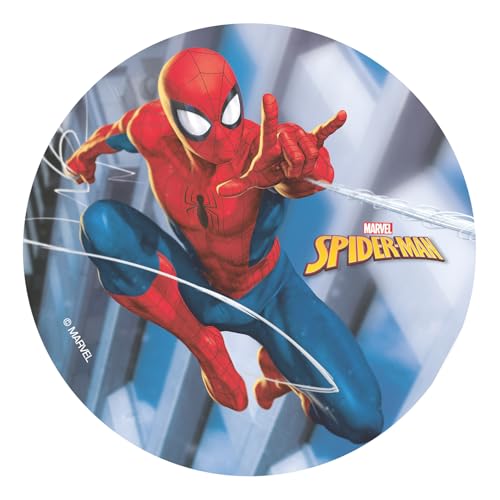 Dekora, Spiderman Essbare Oblate, Marvel Geburtstagskuchendeko für Kinder, Glutenfrei, Laktosefrei, Ohne Zuckerzusatz - Für Vegetarier Geeignet, Runder Cake Topper 20 CM Dekora, Spiderman Essbare Oblate, Marvel Geburtstagskuchendeko für Kinder, Glutenfrei, Laktosefrei, Ohne Zuckerzusatz - Für Vegetarier Geeignet, Runder Cake Topper 20 CM von dekora